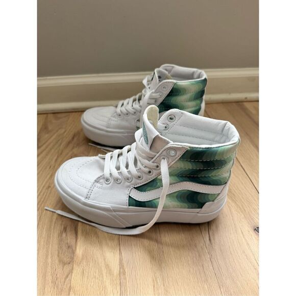 Vans Sk8-Hi Stacked Platform Mint Gradient Sneakers Shoes, Size 5 - Picture 8 of 12